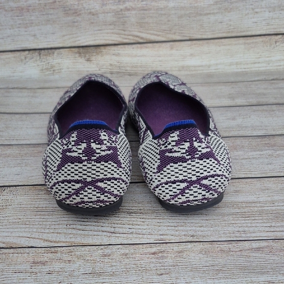 Rothy's Purple Flats with Classic Silhouette Rare Pattern Size 10.5 - Picture 8 of 8